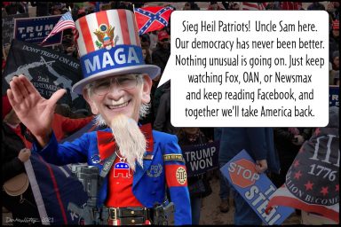 flag, gun, Trump, MAGA, FOX, OAN, Newsmax, QAnon, GOP, StopTheSteal, 1776, NRA, eagle,