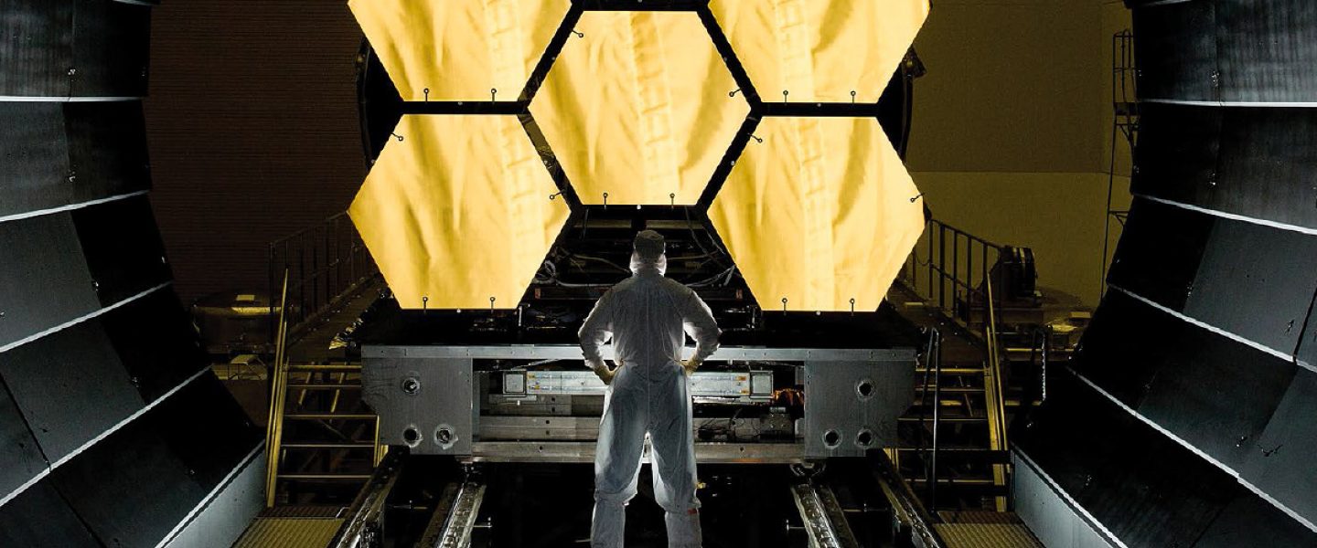 Web telescope, deep space, positioned, historic exploration