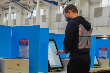 Touchscreen, voting machine, Georgia