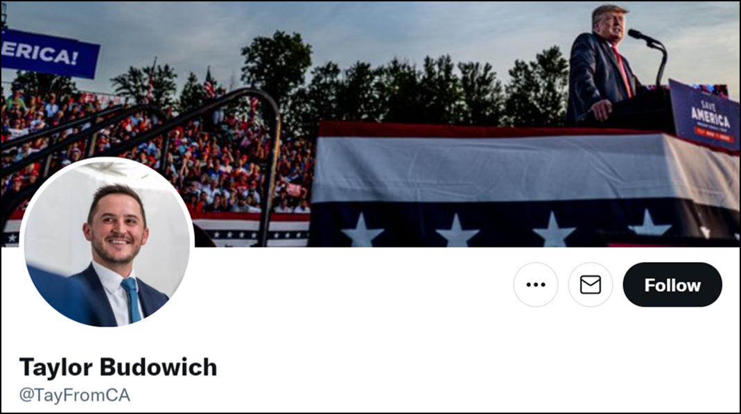 Taylor Budowich, Donald Trump, Director of Communications