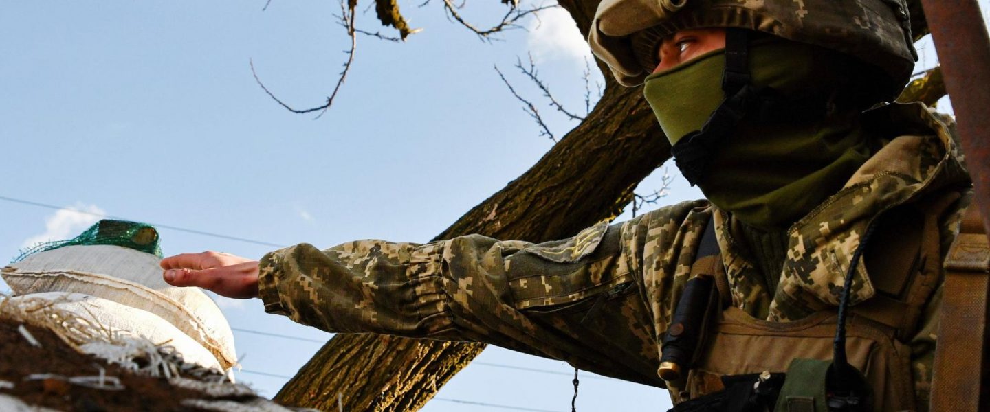 Ukrainian serviceman, Verkhnotoretske, Ukraine