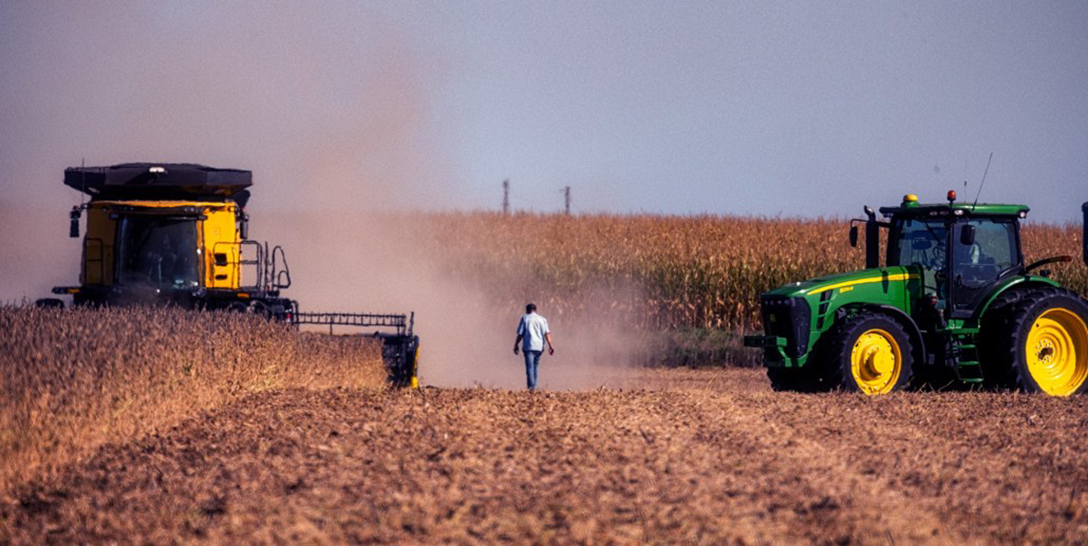 Soybean harvest, October, Kansas