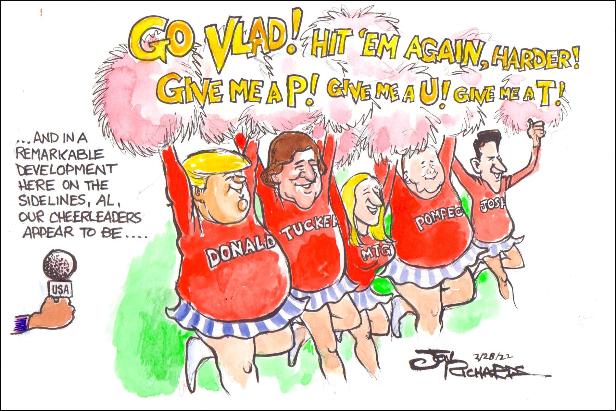 Donald Trump, Tucker Carlson, Margery Taylor Greene, Mike Pompeo, Josh Hawley