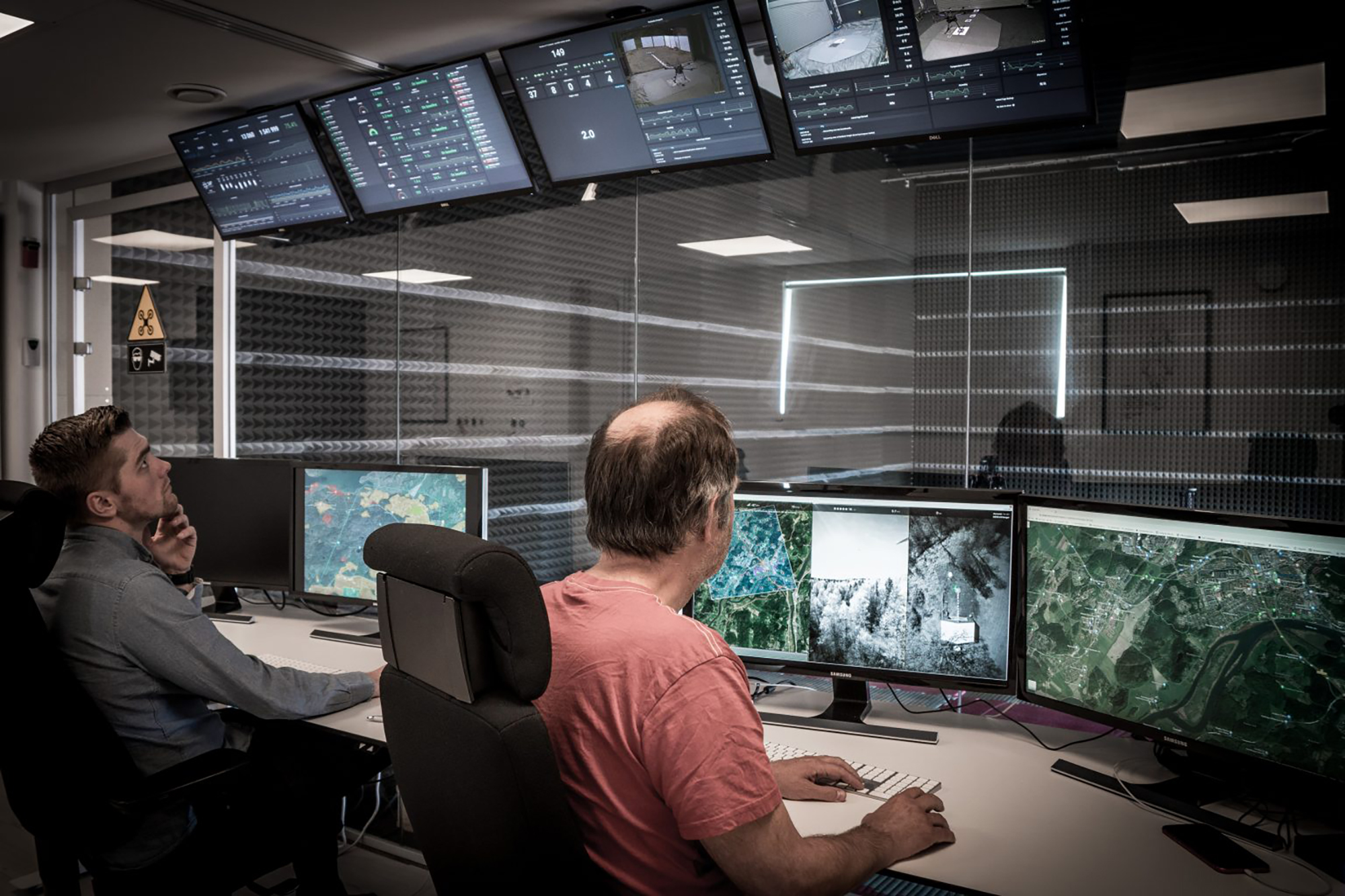 Emergency drone, mission control, Sweden