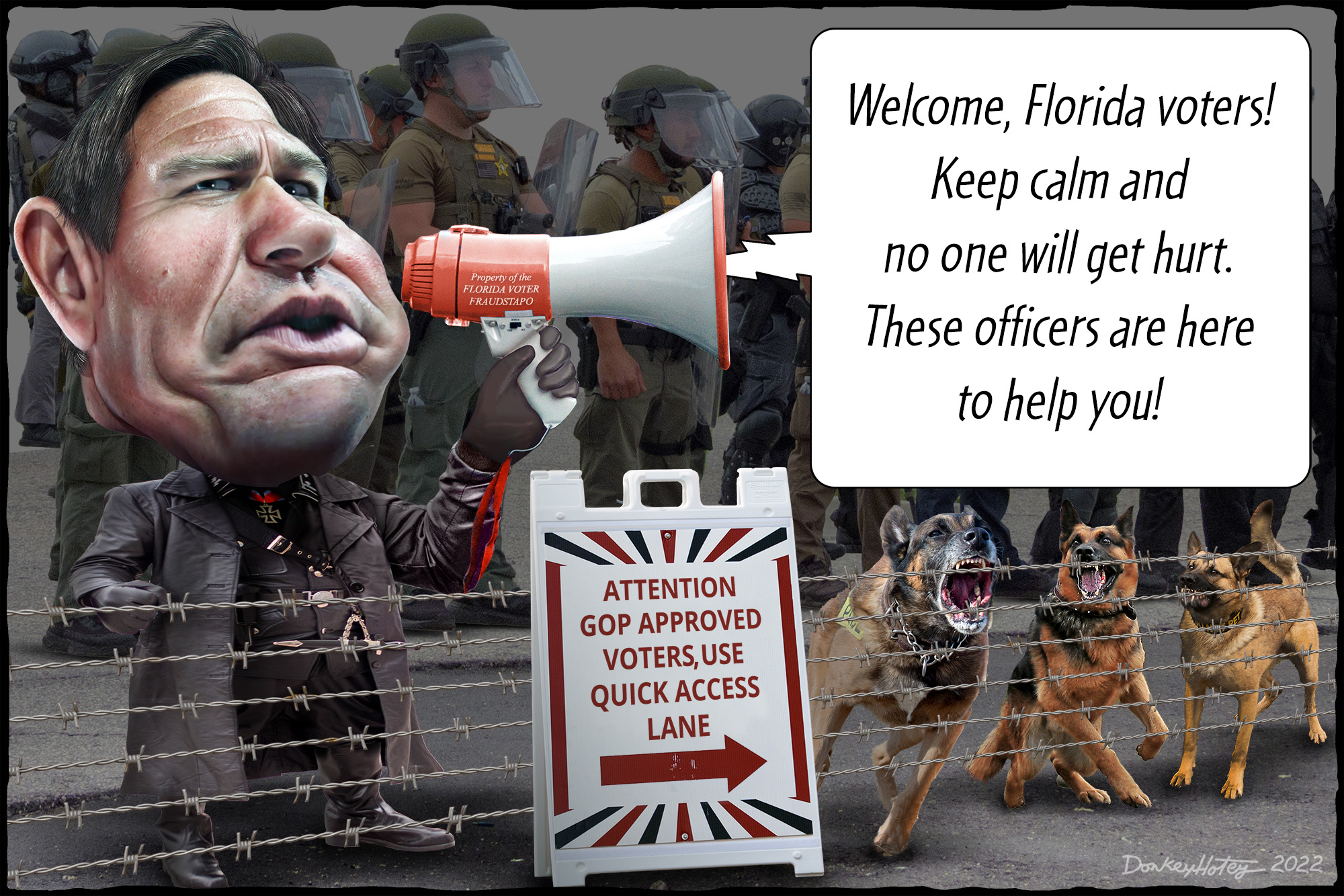 Ron DeSantis, Florida, voting police