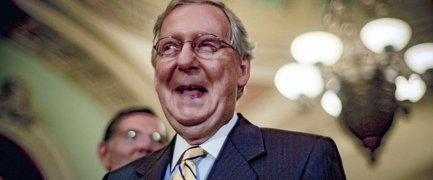 Mitch McConnell, laughing, Senate