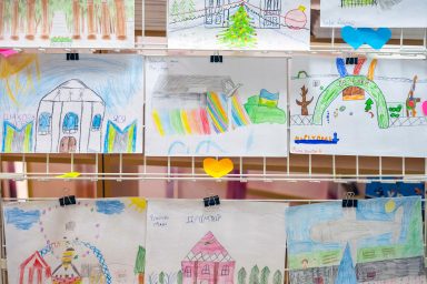 Children's drawings, nurser, Dnipro, Ukraine.