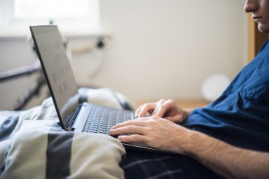 Man, working from home, laptop