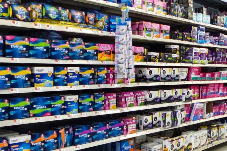 Feminine hygiene, products, Walmart