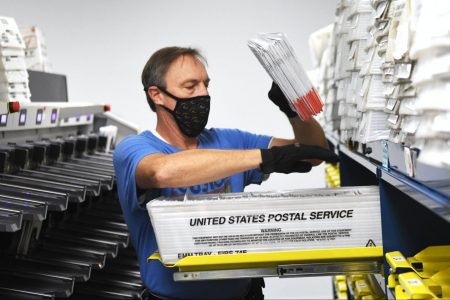 Sorting, mail-in ballots, Florida