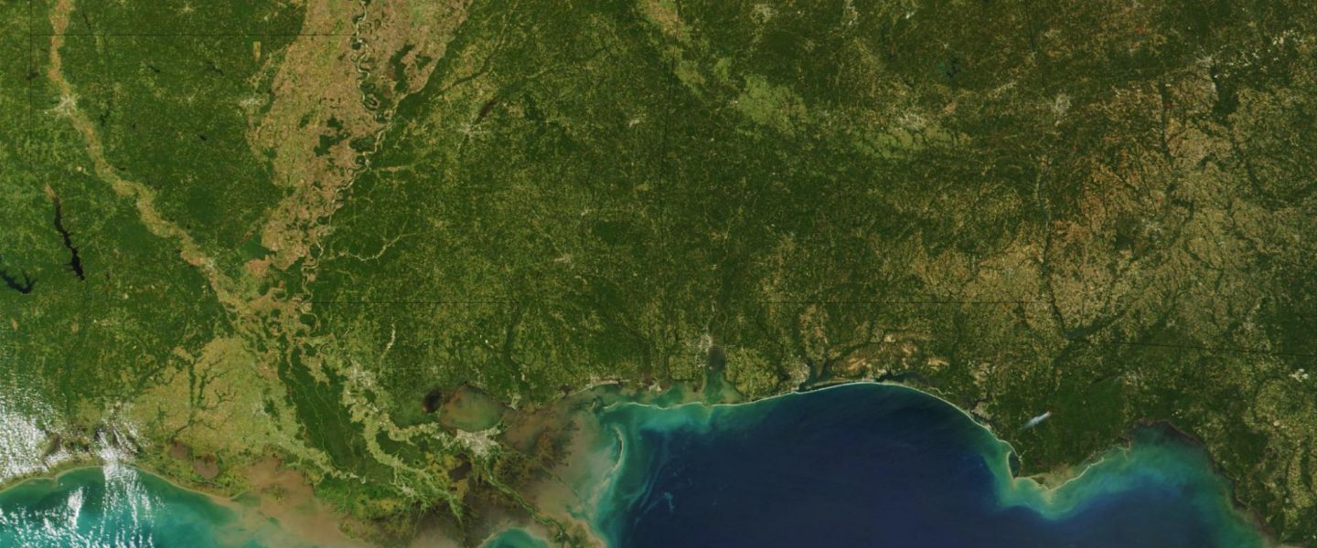 Mississippi delta, space