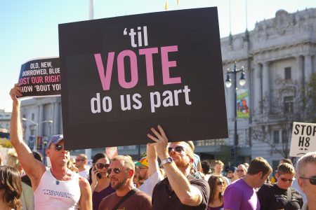 Til vote do us part, protest sign