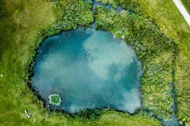 Lake, aerial view