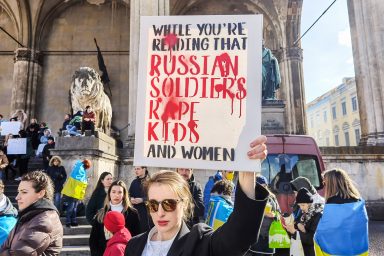 Demonstrators, Munich, sexual violence