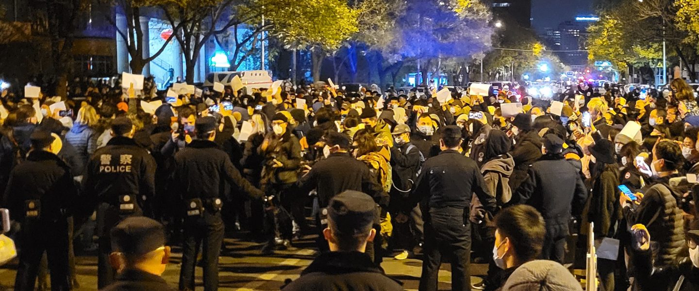 Chinese protest, lockdown, Beijing