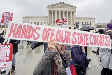 Moore v. Harper, protest, Supreme Court