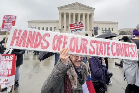 Moore v. Harper, protest, Supreme Court
