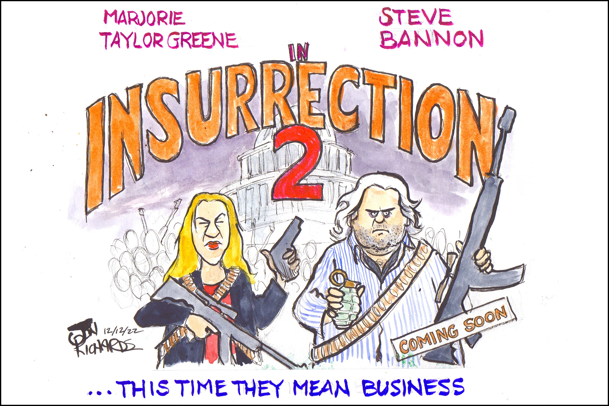 Marjorie Taylor Greene, Steve Bannon, January 6