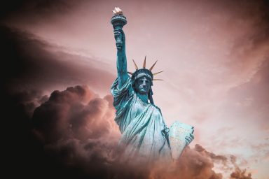 Statue of Liberty, smoke