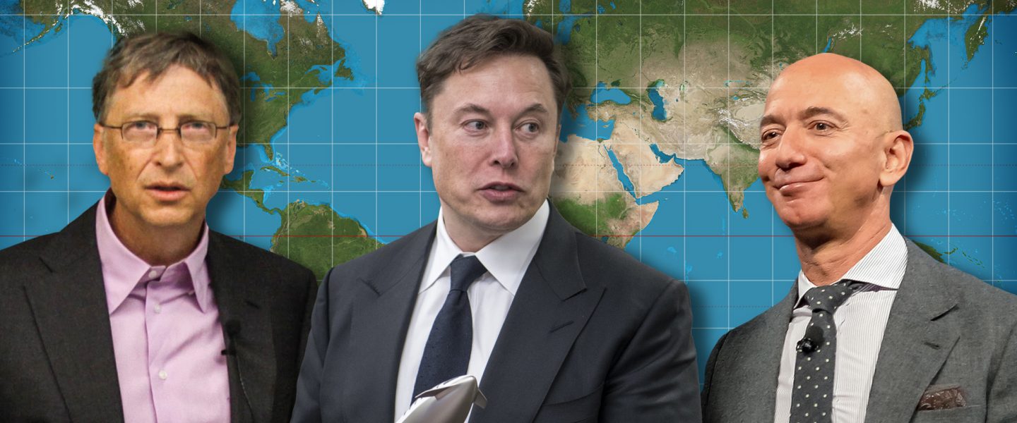 Bill Gates, Elon Musk, Jeff Bezos.