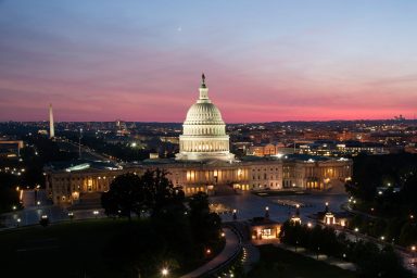US Capitol, sunset