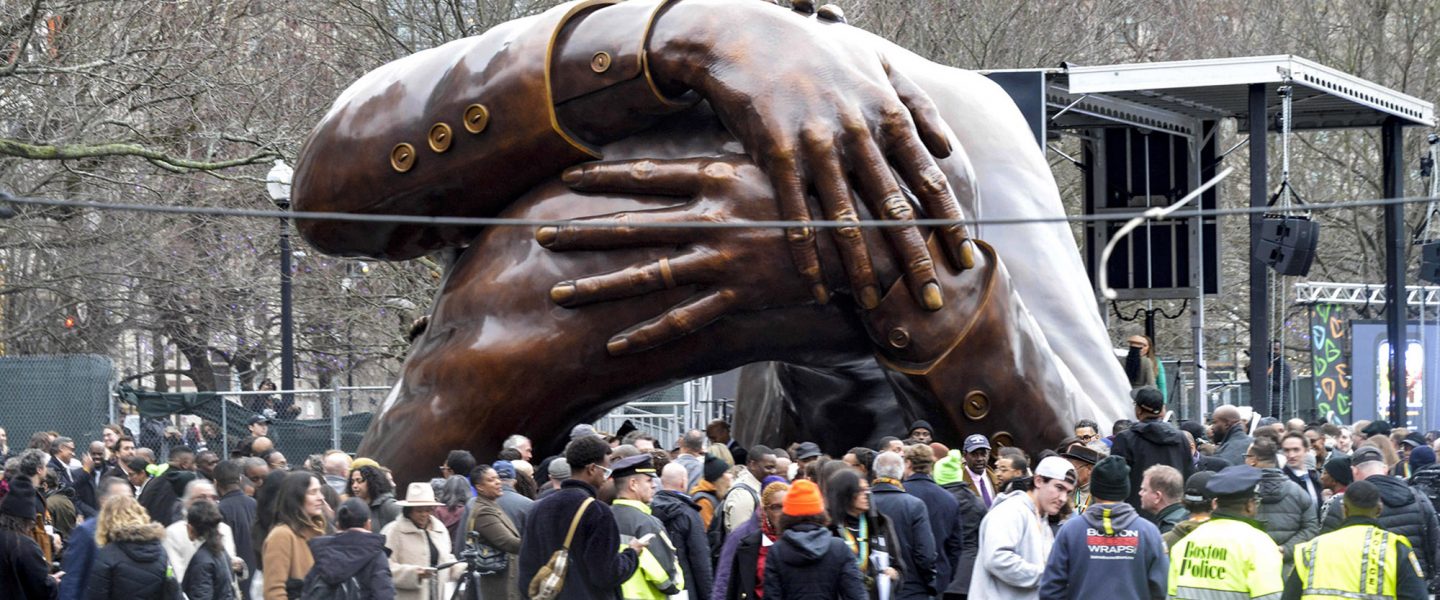 The Embrace, Boston Common, MLK