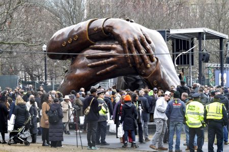 The Embrace, Boston Common, MLK