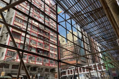 bamboo, building, beams