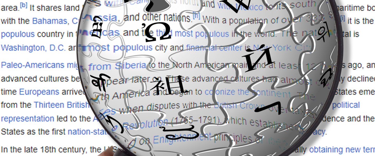 Wikipedia, magnifying glass