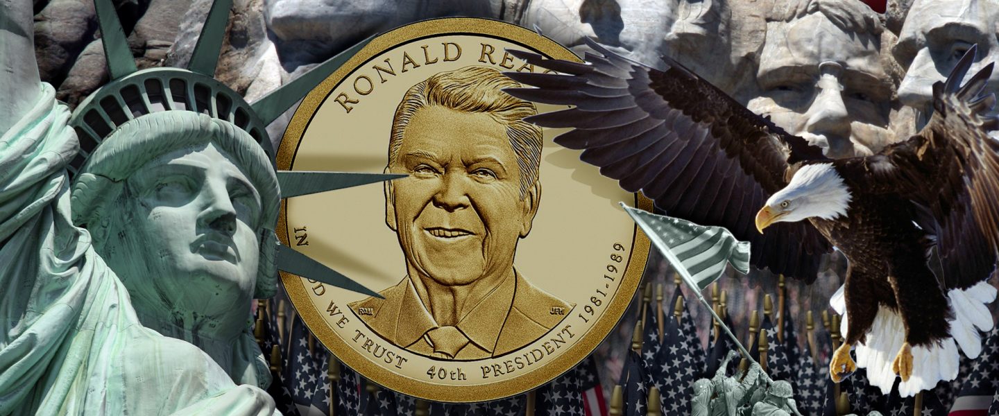 American Symbols, Reagan, Liberty, Eagle, Iwo Jima, Mount Rushmore