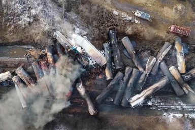 Norfolk_Southern, train derailment, East Palestine, Ohio