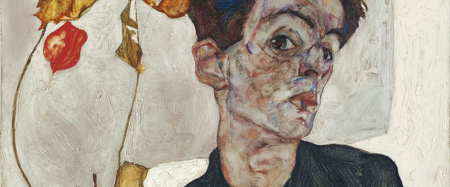 Egon Schiele, Self-Portrait with Physalis