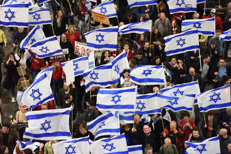 Israeli protesters, judicial overhaul, Tel Aviv