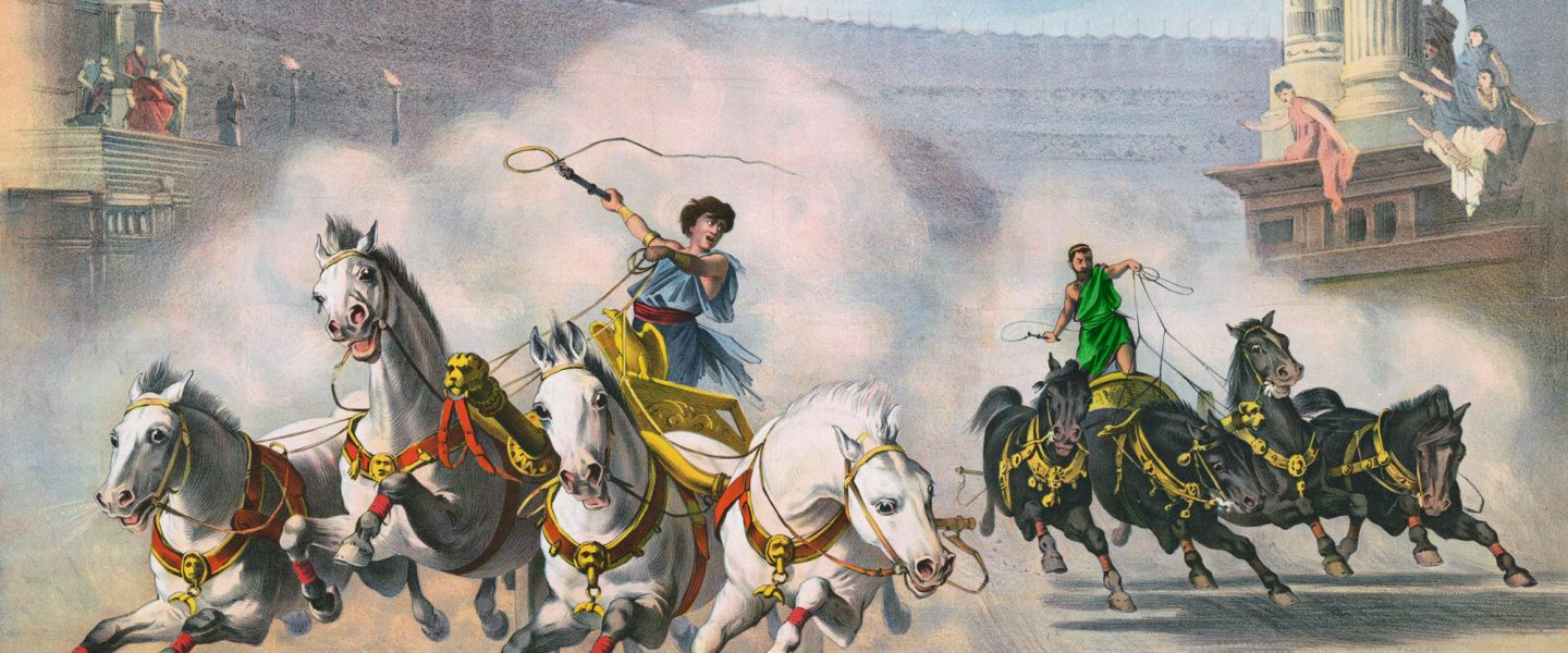 Charioteers, painting, 1891