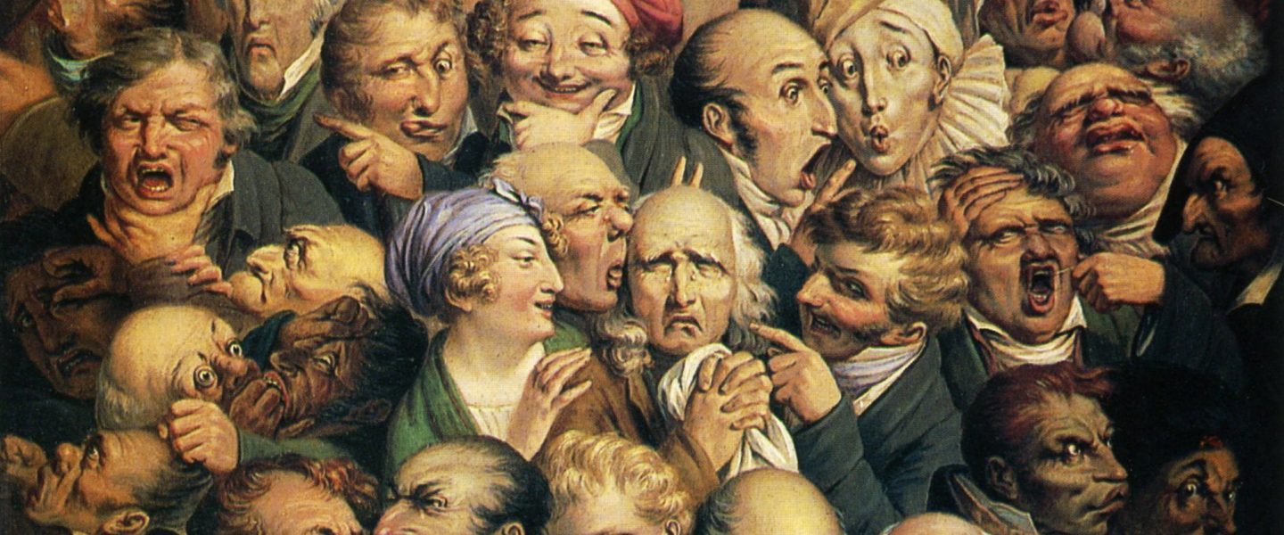 Meeting of thirty-five heads of expression, Honore Daumier