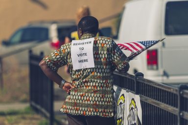 Register to Vote Here, Back sign