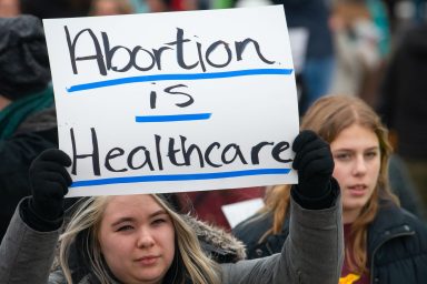 Abortion rights protesters.