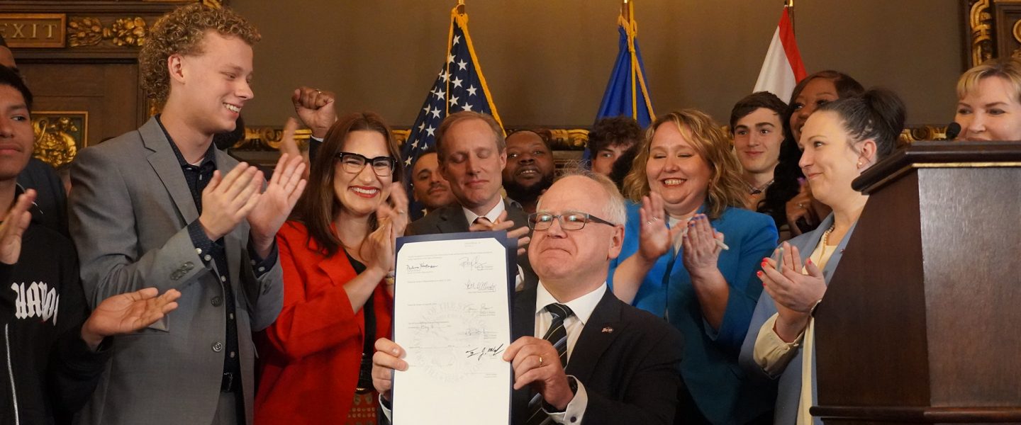 Tim Walz, signs, People Act