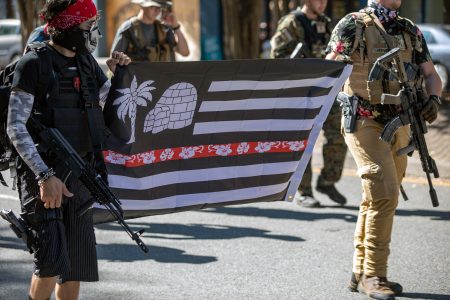 Armed, Boogaloo Boy, protesters, Richmond