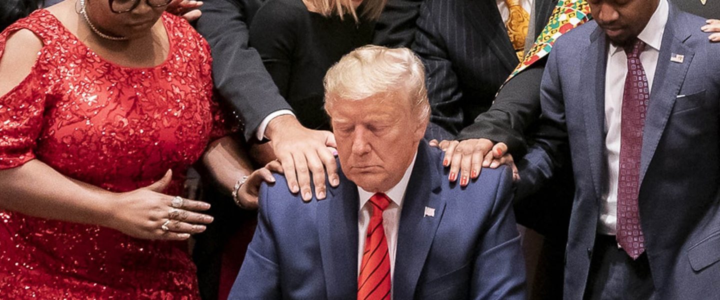 Donald Trump, laying hands, Christians
