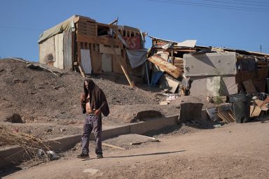 man, encampment, Calexico