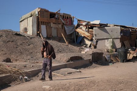 man, encampment, Calexico