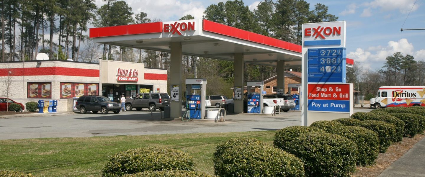 Exxon, gas station, Durham, NC