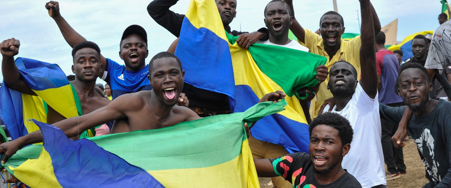 Gabon, celebrate, coup
