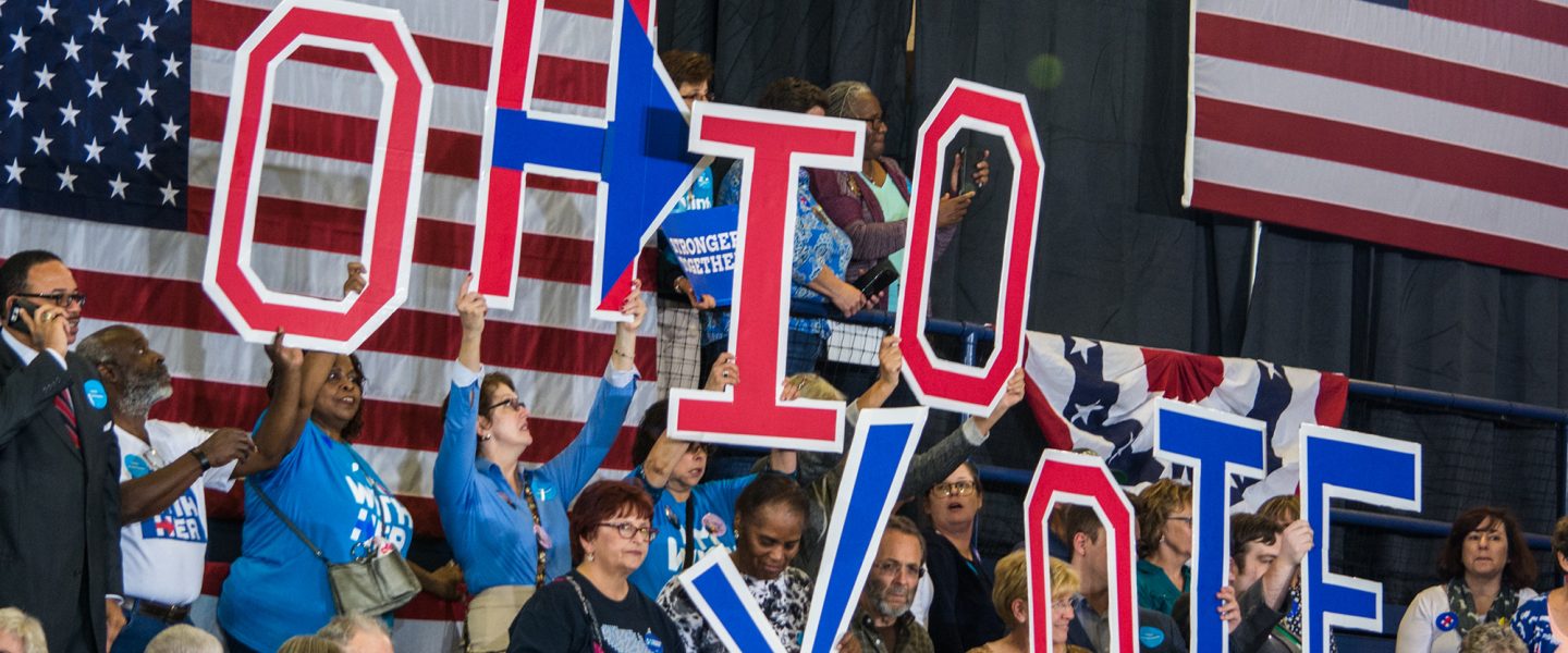 Ohio Vote, signs, Akron