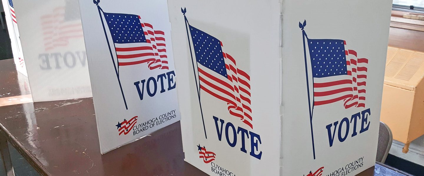 Voting booths, Cleveland Heights, OH