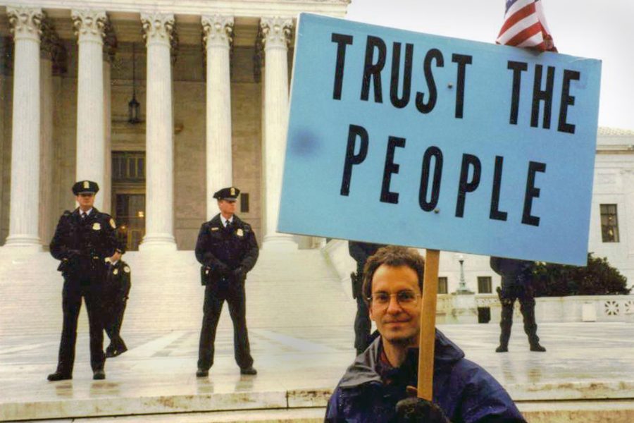 Jonathan Simon, protesting, Bush v Gore,oral argument