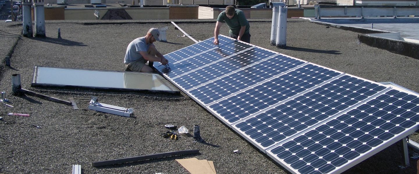 Roof-top, solar, installation