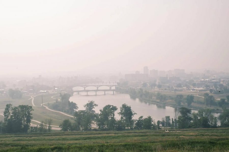 wildfire smoke, Cedar Rapids