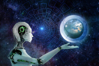 Humanoid robot, earth